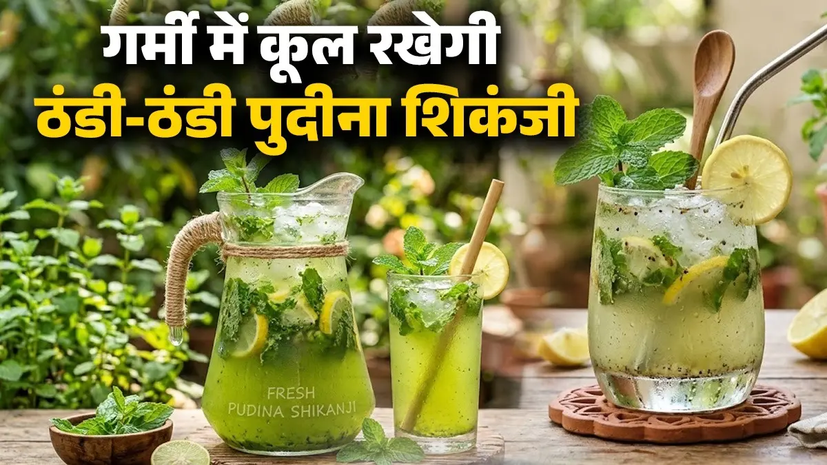 Pudina Shikanji Drink For Summer: लू वाली गर्मी में शरीर को तुरंत एनर्जी देगी ठंडी-ठंडी पुदीना शिकंजी, 5 मिनट से कम में करें तैयार pudina shikanji drink for summer cooling drink recipe in 5 minutes mint lemon shikanji