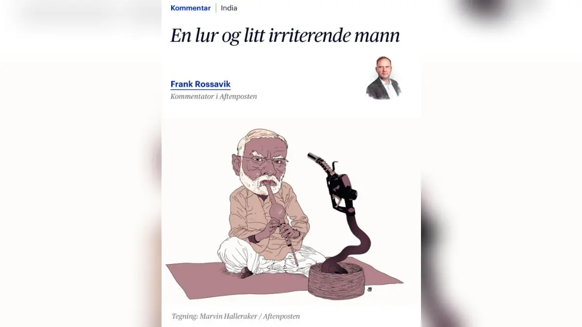 Racist Cartoon Depicting PM Modi As Snake Charmer In Norway Newspaper Sparks Row Racist Cartoon Depicting PM Modi As Snake Charmer In Norway Newspaper Sparks Row