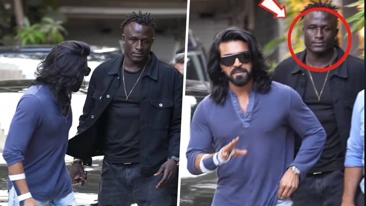 Ram Charan's bodyguard Kevin Kunta is going viral for his dapper looks during Peddi events