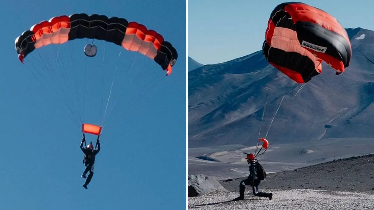 Real-Life 'Super Hero' Professor Breaks World Record By Landing Skydive On Highest Volcano | Know Who Is He Real-Life 'Super Hero' Professor Breaks World Record By Landing Skydive On Highest Volcano | Who Is It?