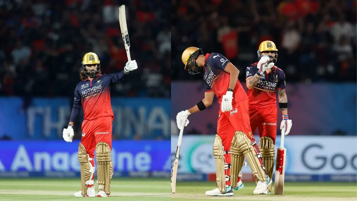 RCB vs GT Qualifier-1: RCB ने IPL प्लेऑफ इतिहास का बनाया सबसे बड़ा स्कोर, कप्तान रजत पाटीदार के बल्ले ने उगली आग, लगाए 9 गगनचुंबी छक्के Royal Challengers Bengaluru vs Gujarat Titans Qualifier 1