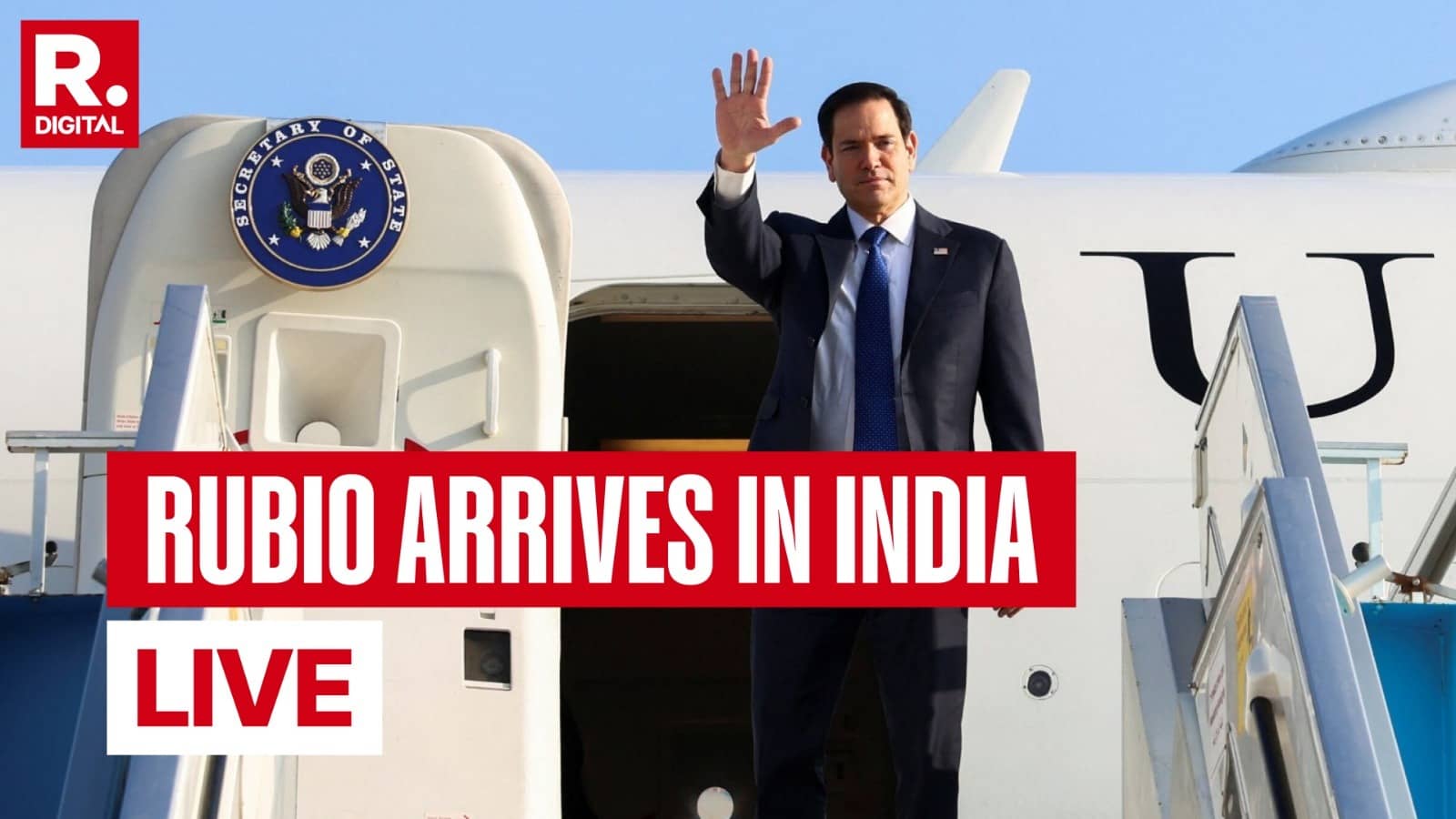 Rubio In India LIVE: US Secretary Marco Rubio Lands In India For His Maiden Visit, To Meet PM Modi Today