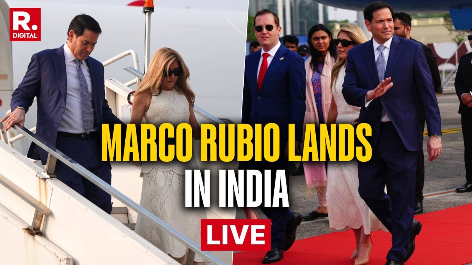 Rubio In India LIVE: US Secretary Marco Rubio Lands In India For His Maiden Visit, To Meet PM Modi Today