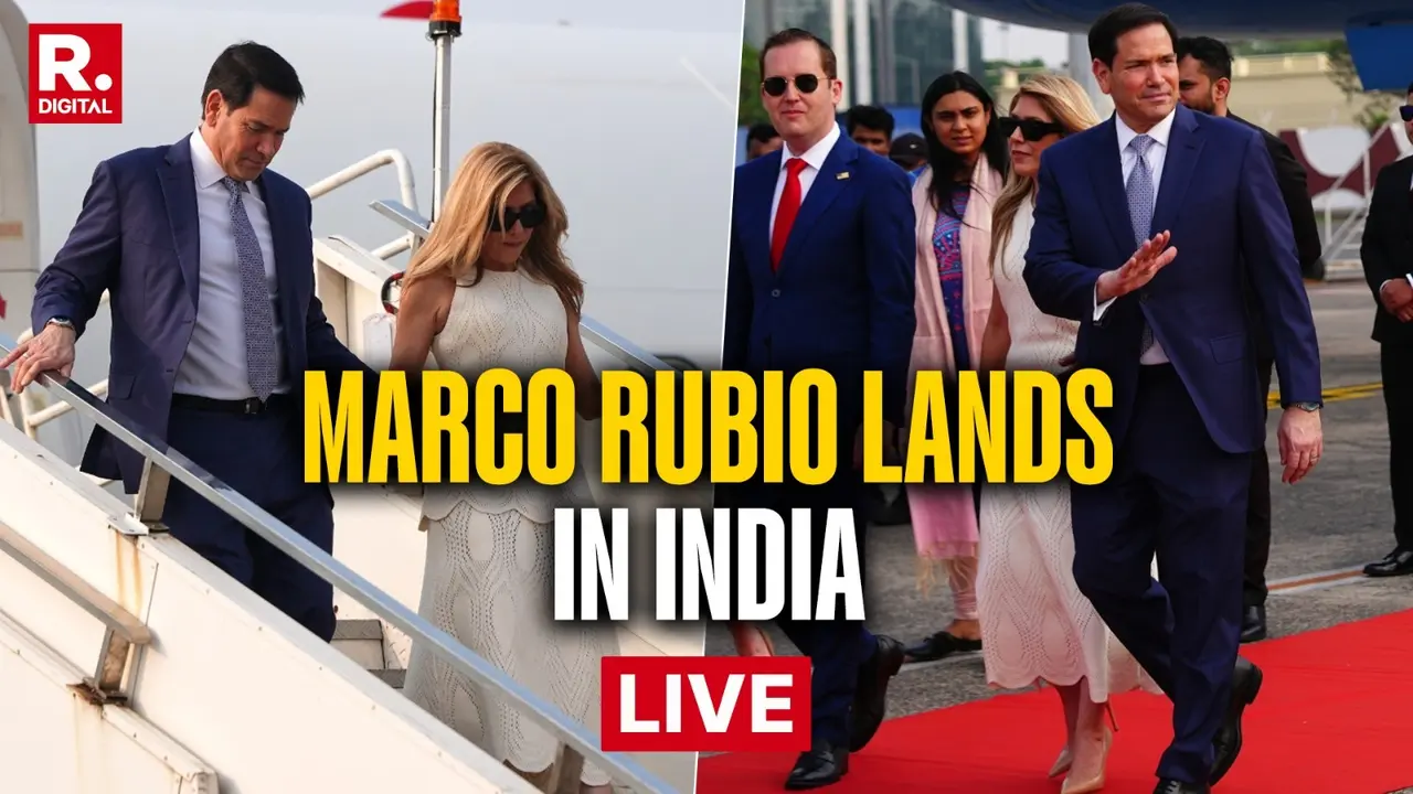Rubio In India LIVE: US Secretary Marco Rubio Lands In India For His Maiden Visit, Trade, Defence, Energy & Quad Talks on Agenda Rubio In India LIVE: US Secretary Marco Rubio Lands In India For His Maiden Visit, To Meet PM Modi Today