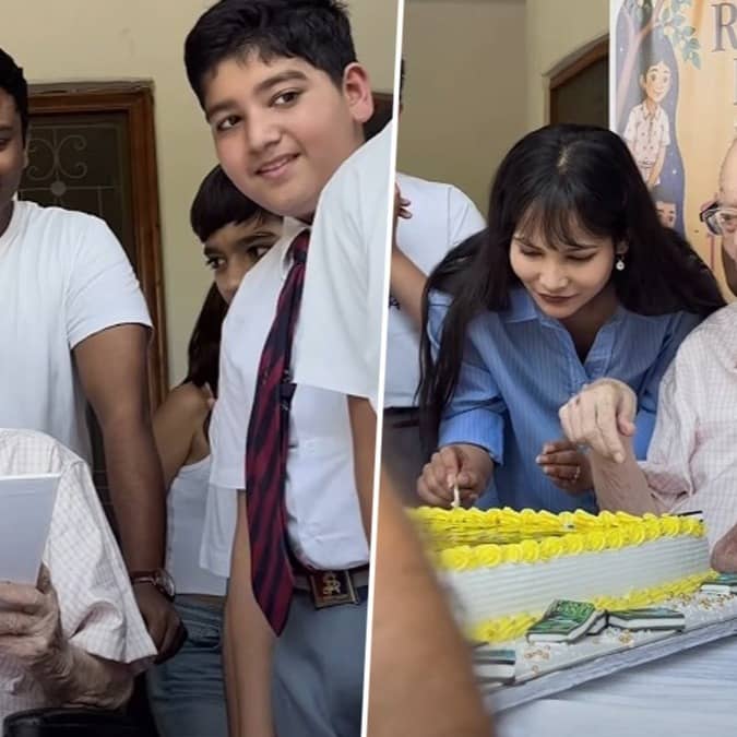 Ruskin Bond celebrated his birthday in Dehradun with school kids