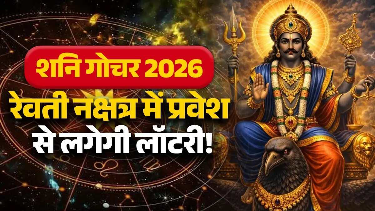 Shani Gochar 2026: शनि देव करेंगे रेवती नक्षत्र में गोचर, कर्क समेत किन राशियों की लगेगी लॉटरी? shani-gochar-2026-revati-nakshatra-lucky-zodiac-signs kark kanya kumbh rashi brings Money and success in life