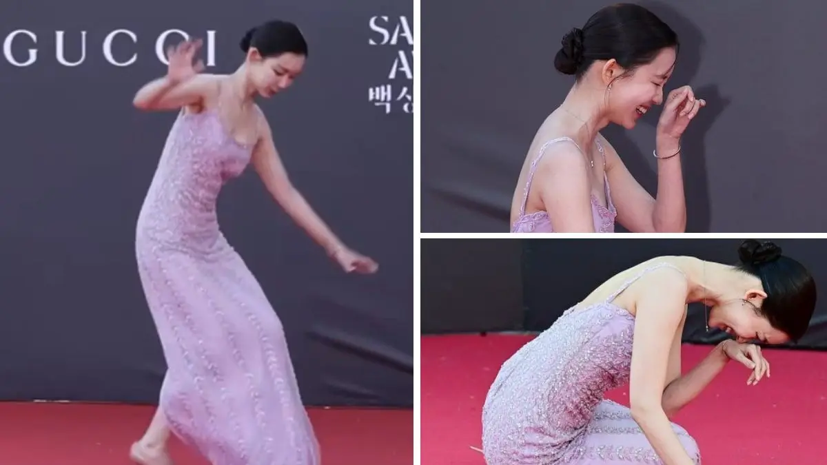 Viral Video: Korean Actress Shin Hyun-been Suffers Nasty Fall At Red Carpet, Wins The Internet With Graceful Recovery Shin Hyun-been viral video