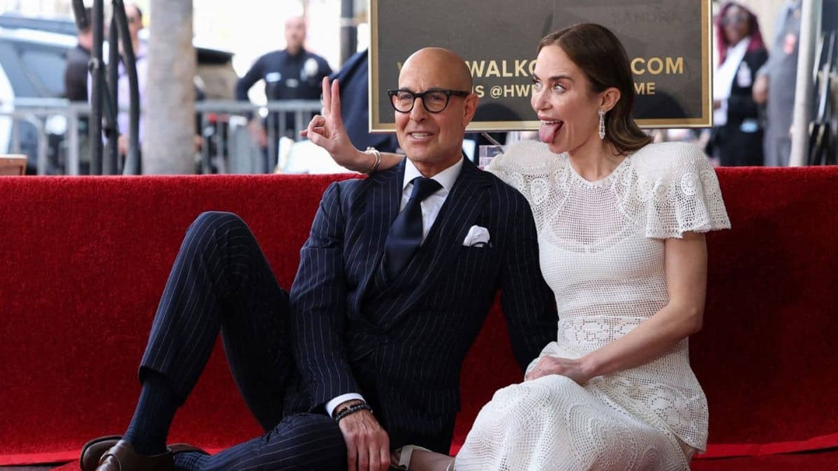 Stanley Tucci and Emily Blunt honoured with Hollywood Walk of Fame Stars