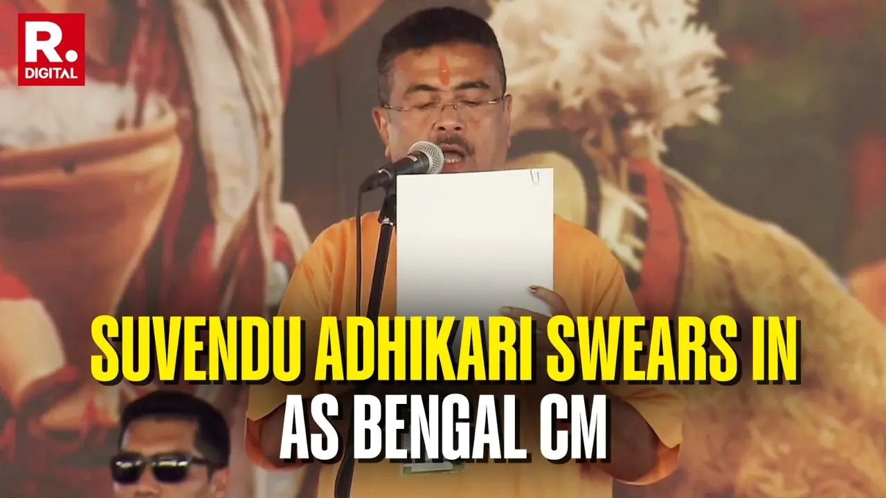 Suvendu Adhikari Takes Oath As West Bengal's First BJP Chief Minister Suvendu Adhikari Takes Oath As West Bengal's First BJP Chief Minister
