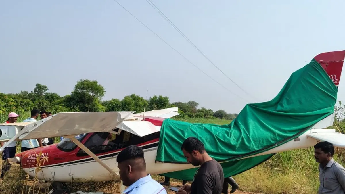 BREAKING: Training Aircraft Crash Lands In Baramati Months After Ajit Pawar Plane Tragedy; Trainee Pilot Safe Training Aircraft Crashes Again In Baramati Months After Ajit Pawar Plane Tragedy; Trainee Pilot Safe
