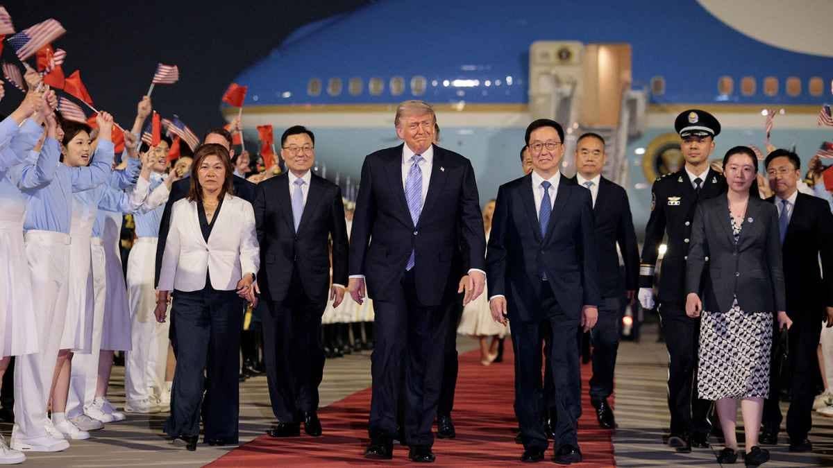 Trump In China: US President Arrives In Beijing, Vice President Greets Him On Tarmac
