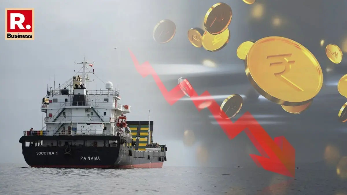 Oil at $108: Will Trump’s ‘Project Freedom’ Save India or Push the Rupee to 98 Per Dollar? US Navy warships in the Strait of Hormuz with Indian Rupee and Oil price tickers.