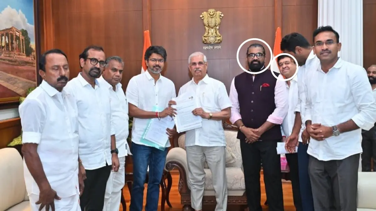 Cronyism Before Becoming CM? Vijay's Entourage During Lok Bhavan Meet With Governor Sparks Controversy Vijay met Tamil Nadu governor with his business associates
