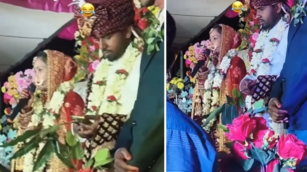 'इस स्पीच के बाद फेरे और विदाई मुमकिन हो पाएगी क्या?' शादी के दिन दुल्हन ने ससुराल वालों से पूछे ऐसे सवाल, नेटिजंस की छूट गई हंसी- VIDEO Viral Video