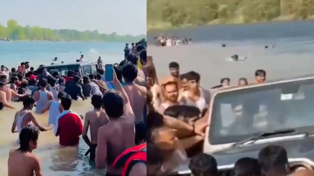 VIRAL: रील के चक्कर में खतरे से खेले युवक, नदी में ही उतार दी थार, वीडियो पर भड़के लोग Viral Video