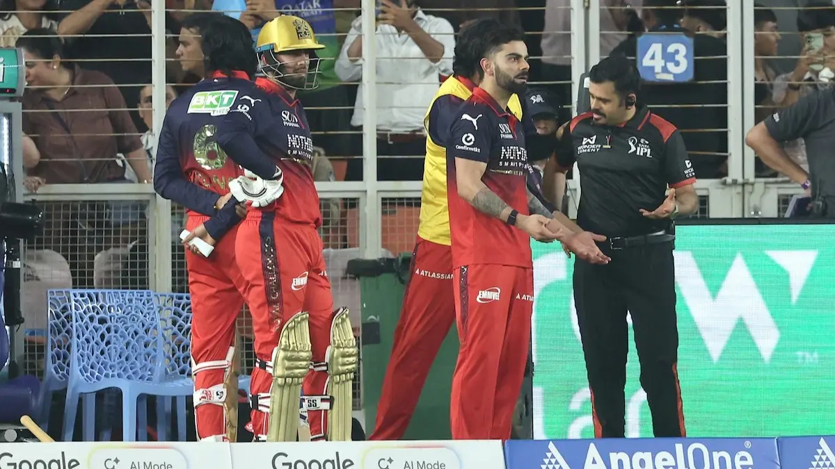 Virat Kohli Gets Angry, Argues With Umpire Over Controversial Rajat Patidar Dismissal in IPL 2026 Match vs GT; RCB Break Silence Virat Kohli