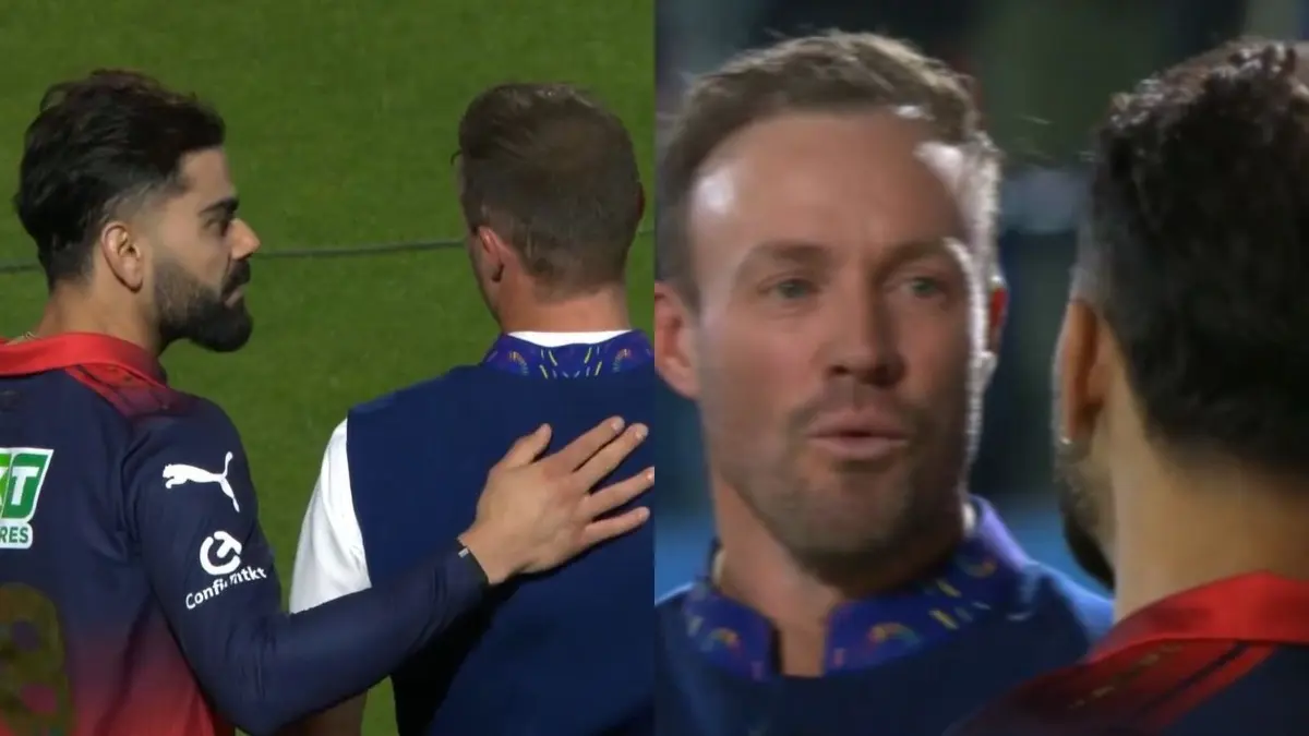 Virat Kohli-AB De Villiers' BROMANCE Goes Viral After RCB Beat GT in IPL 2026 Qualifier 1 to Enter Final | WATCH VIDEO Virat Kohli, AB De Villiers
