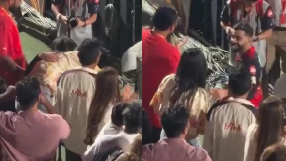 Virat Kohli HUGGING Anushka Sharma After RCB Beat GT in IPL 2026 Qualifier 1 to Reach Final Goes Viral | WATCH VIDEO Virat Kohli, Anushka Sharma, IPL 2026