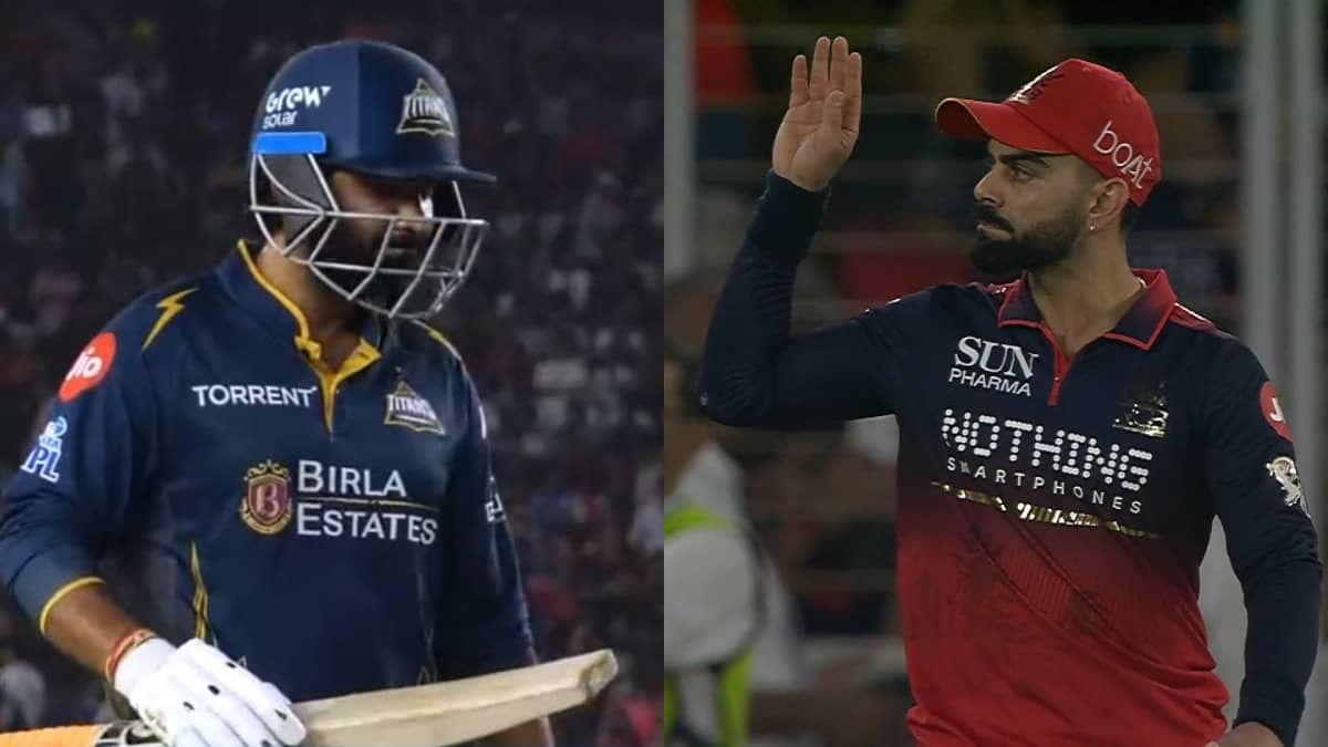 Virat Kohli's send-off to Rahul Tewatia