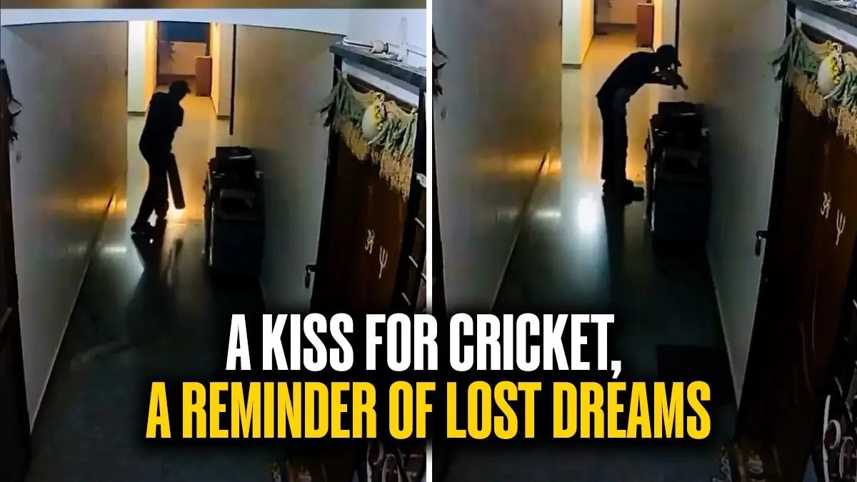Watch - ‘He Kissed the Bat Before Returning to Work’: Blinkit Delivery Boy’s Silent Cricket Moment Leaves Internet Emotional Watch - ‘He Kissed the Bat Before Returning to Work’: Blinkit Delivery Boy’s Silent Cricket Moment Leaves Internet Emotional