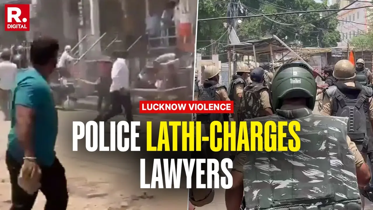 Lathi Charge, Bulldozer Action: Tension Erupts In Lucknow As Outraged Lawyers Clash With Cops Amid Demolition Drive X