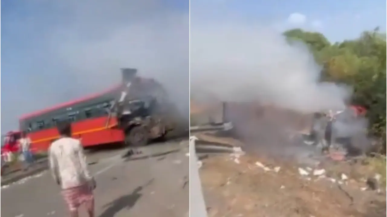 7 Killed, 38 Injured As 2 Buses Collide On Gujarat-Maharashtra Highway 7 Killed As 2 Buses Collide On Gujarat-Maharashtra Highway