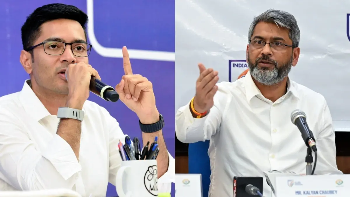 AIFF Chief Kalyan Chaubey Backs Probe Into Abhishek Banerjee's Diamond Harbour FC Abhishek Banerjee and Kalyan Chaubey