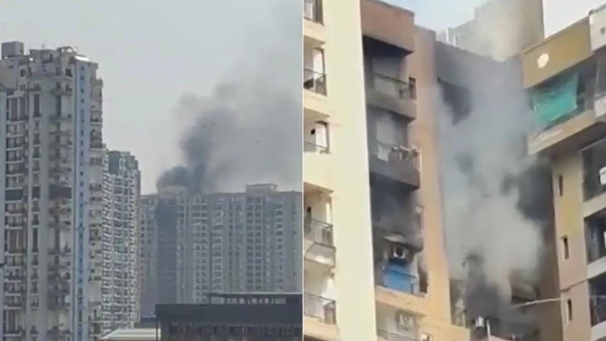 BREAKING: Fire Breaks Out At Aranya Society In Noida Sector-119; 6 Fire Tenders At The Scene AC Blast Triggers Massive Blaze At Noida's Aranya Society Floor 21, Residents Safely Evacuated