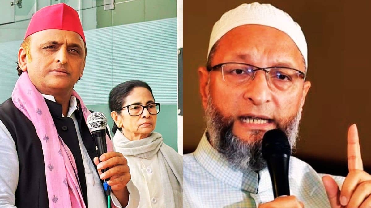 Akhilesh Yadav Mamata Banerjee Asaduddin Owaisi 