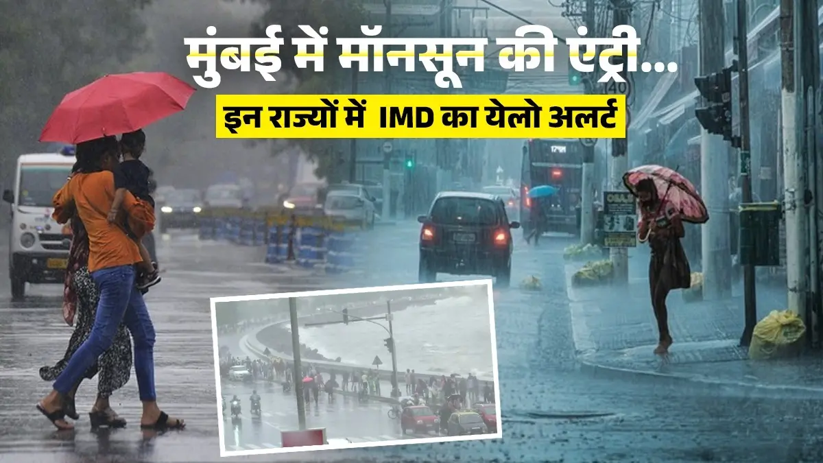 Monsoon Update: मुंबई में मॉनसून की एंट्री के साथ झमाझम बारिश जारी, इन राज्यों में IMD ने जारी किया येलो अलर्ट; जानें आपके शहर में कैसा रहेगा मौसम alert-for-heavy-rain-and-thunderstorms-in-delhi-and-up-today-monsoon-entry-mumbai-know-latest-imd-alert