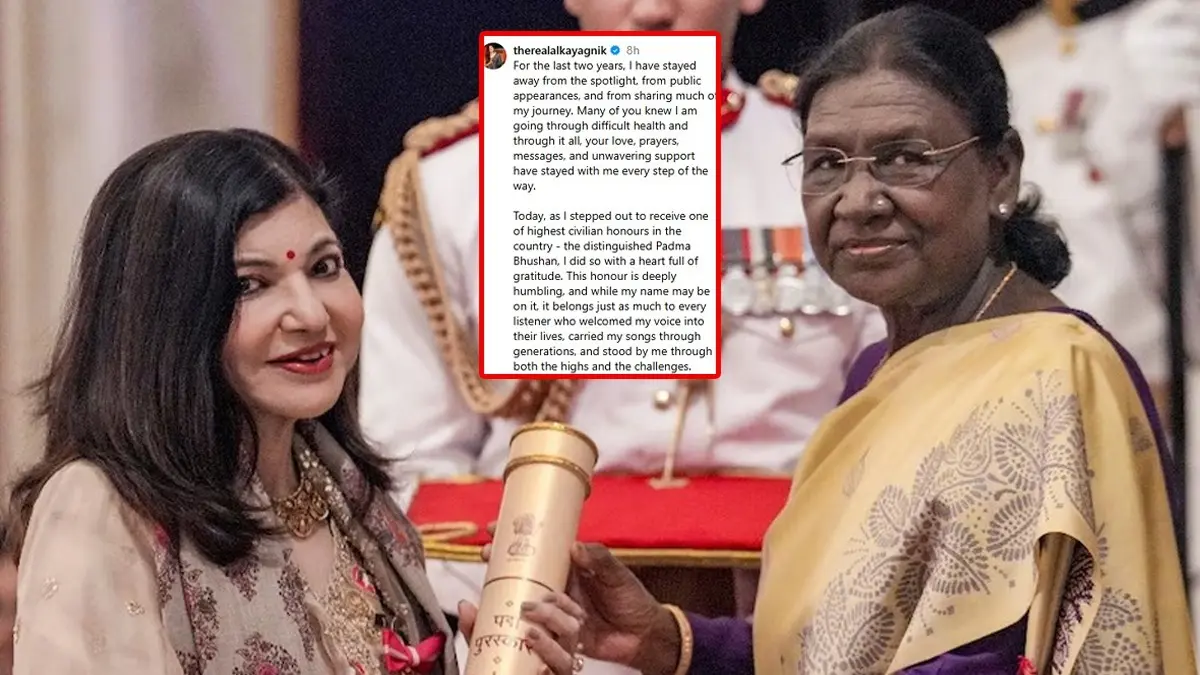 स्पॉटलाइट से दूर, मुश्किलों से जंग...पद्म भूषण पाकर अलका याग्निक क्यों हुईं भावुक? नोट लिखकर बयां किया दर्द alka-yagnik-on-difficult-health-journey-after-receiving-padma-bhushan-emotional-post