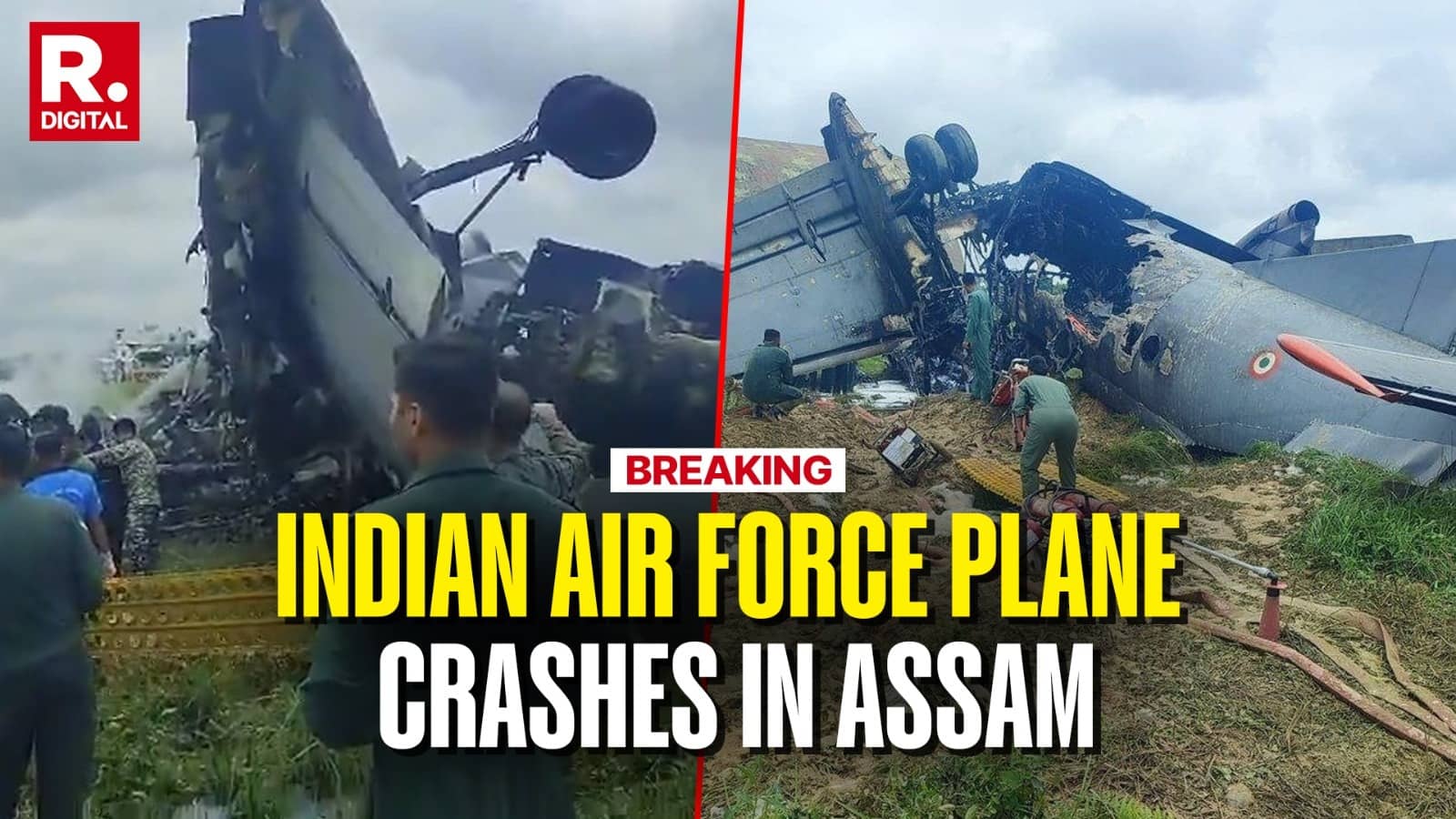  AN-32 transport aircraft of the Indian Air Force crashes in Jorhat 