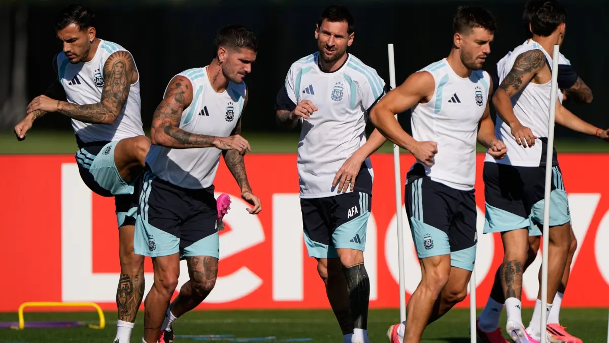 Argentina vs Algeria Live Streaming: When And Where To Watch FIFA World Cup 2026 In India? Argentina players at a practice session