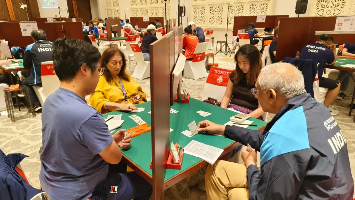 Asia Cup Bridge Championships: Three Indian Teams Advance to Semifinals; Indian Men and Seniors Eye Gold Medals Asia Cup Bridge Championships
