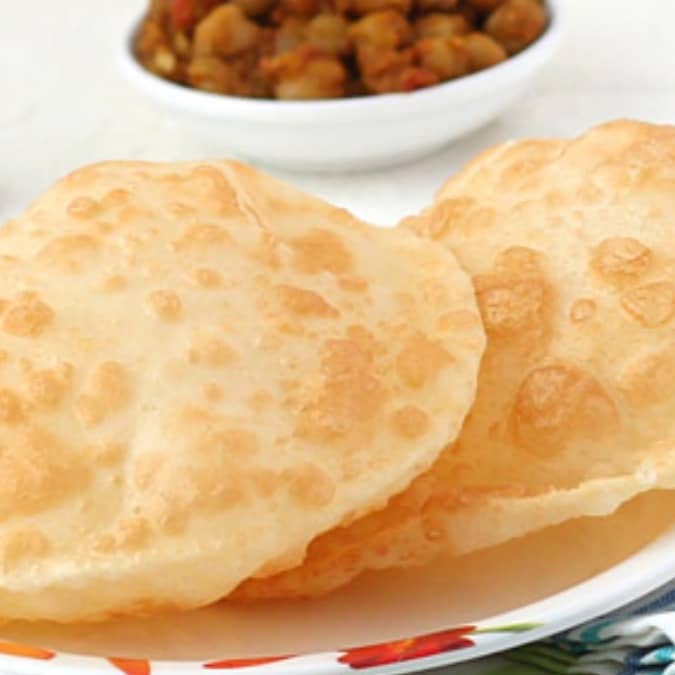 Bhatura is made using maida