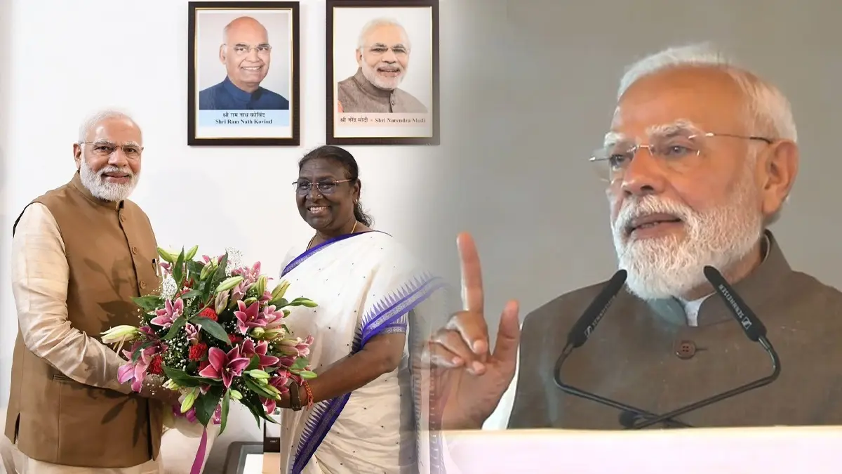 राष्ट्रपति मुर्मू के जन्मदिन पर PM मोदी ने 47000 करोड़ की परियोजनाओं की ओडिशा को दी सौगात, कहा- डबल इंजन सरकार की विशेषेता है कि वो खुद... bhubaneshwar-pm-modi-unveils-rs-47000-cr-odisha-projects-visits-president-village