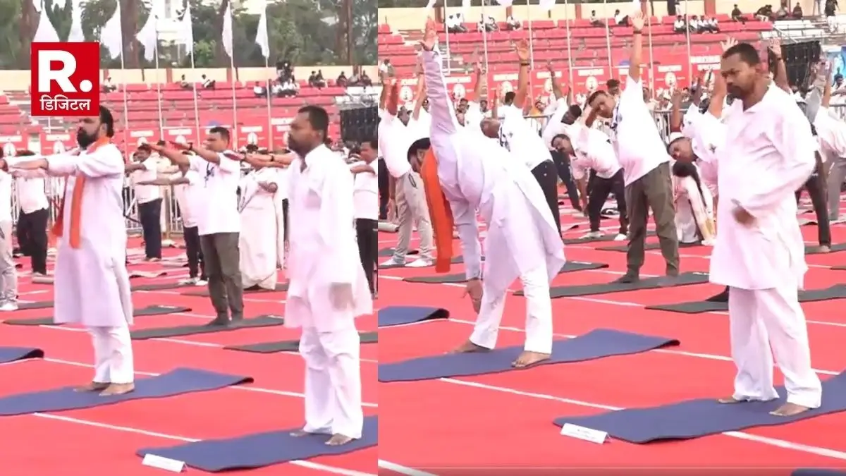 'हवाई जहाज योगा पोज', बिहार के स्वास्थ्य मंत्री निशांत कुमार का अजीब योगा पोज वायरल, लोग बोले- 'हे प्रभु, हे हरि राम...ये क्या हुआ?' Bihar Health Minister Nishant Kumar's Awkward Yoga Poses Go Viral