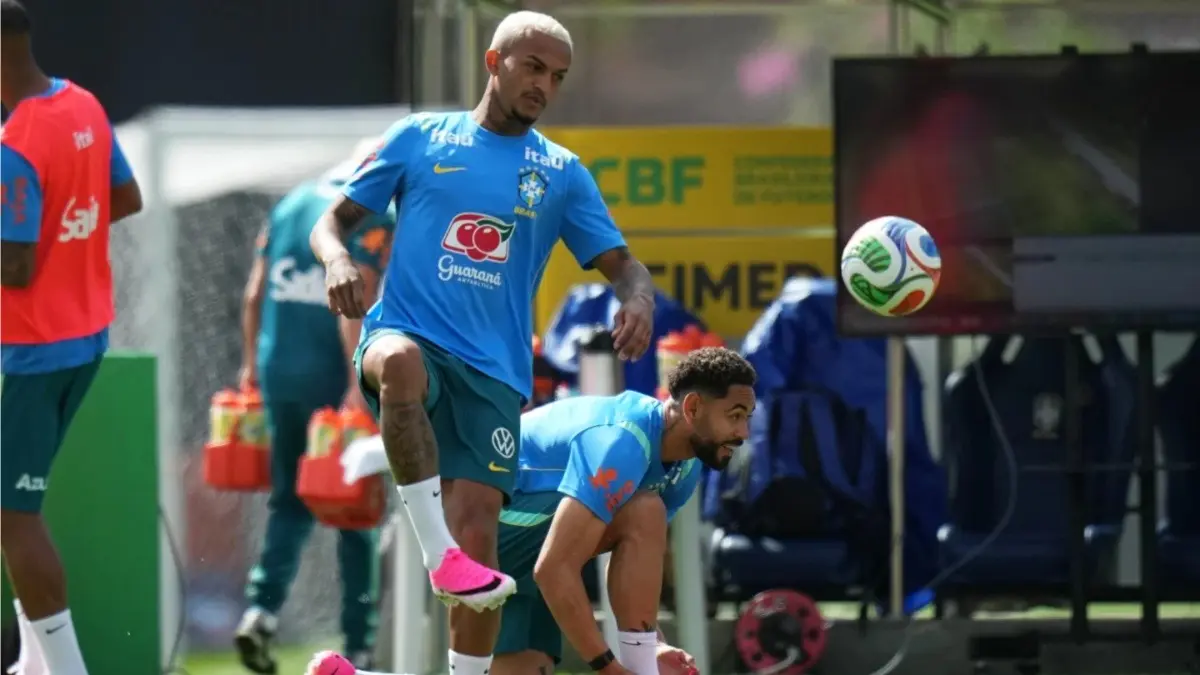 Brazil Suffer Major Setback, Wesley Out Of FIFA World Cup 2026 After Sustaining Thigh Injury Brazilian defender Wesley during practice