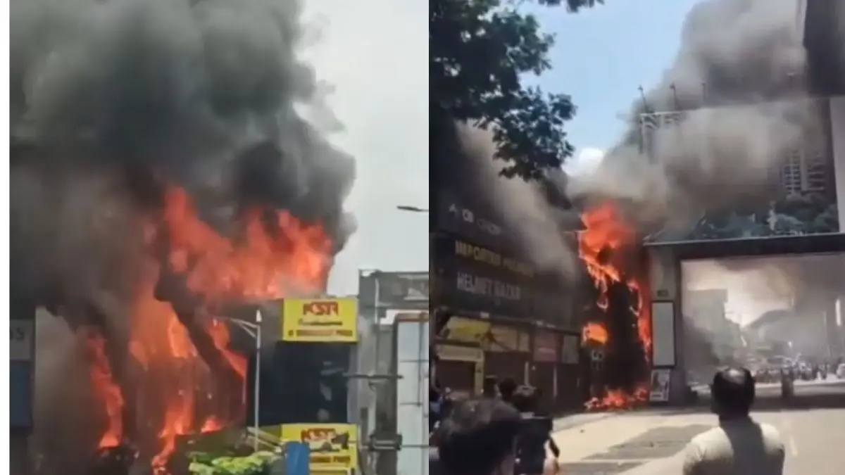 Massive Fire Breaks Out at Shopping Complex in Hyderabad’s Ameerpet BREAKING: Massive Fire Breaks Out at Shopping Complex in Hyderabad’s Ameerpet