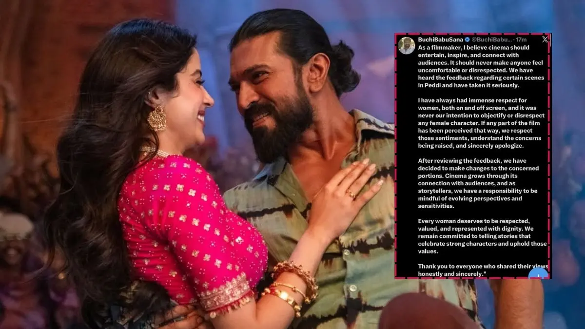 Peddi Director Buchi Babu Sana Takes Cognisance Of Backlash Over Janhvi Kapoor's Hypersexualisation, Assures Changes In Problematics Portions Buchi Babu Sana takes responsibilty of Peddi backlash