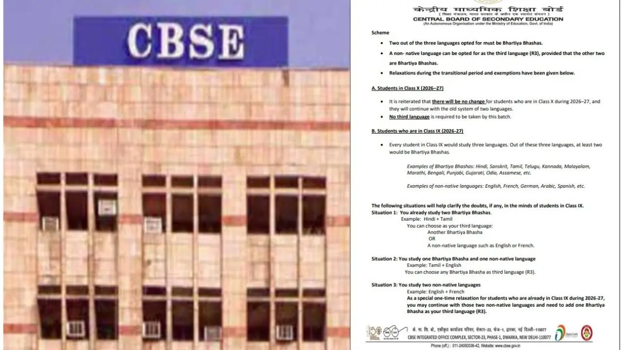 CBSE Issues Three-Language Policy Guidelines, Class 10 Batch Exempted CBSE New Rules