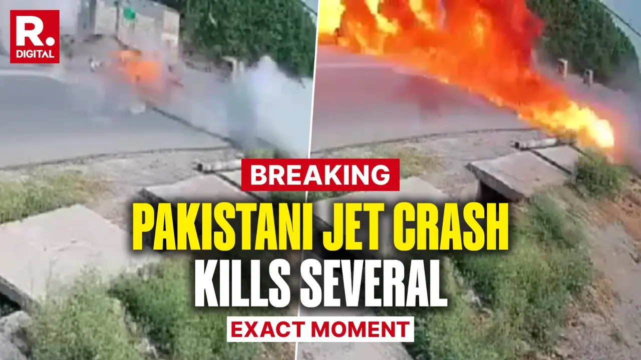 CCTV Captures Shocking Visuals of PAF Training Jet Crashing in Khyber Pakhtunkhwa; 2 Pilots Killed, 3 Civilians Injured CCTV Captures Shocking Visuals of PAF Training Jet Crashing in Khyber Pakhtunkhwa; 2 Pilots Killed, 3 Civilians Injured