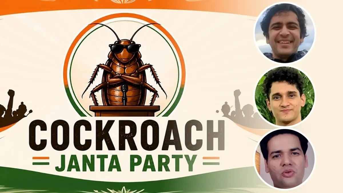 Cockroach Janta Party Appoints Journalist, Filmmaker, IIT Graduate as New Spokespersons Ahead of Major Protest in Delhi Cockroach Janta Party Appoints Journalist, Filmmaker, IIT Graduate as New Spokespersons Ahead of Major Protest in Delhi