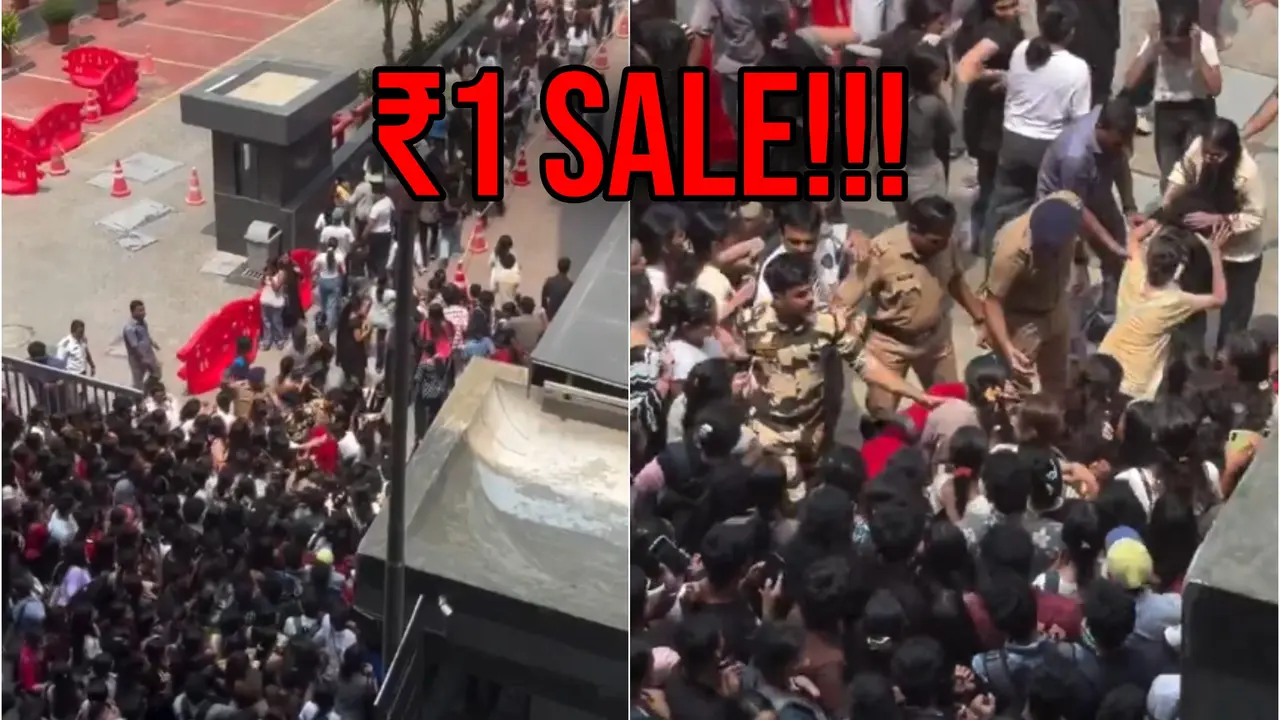 Craziest '₹1 Sale' Triggers Stampede At Mumbai's Infinity Mall | WATCH Craziest '₹1 Sale' Triggers Stampede At Mumbai's Infinity Mall | WATCH
