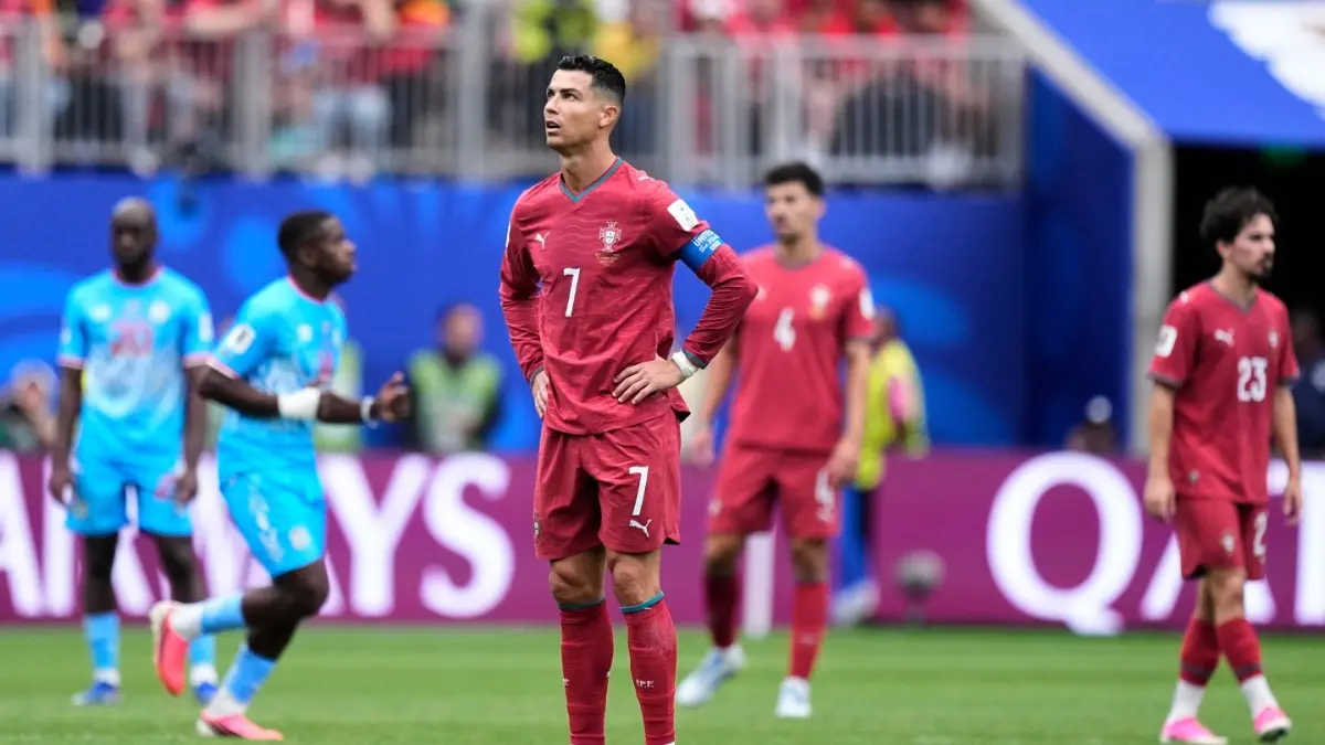 Cristiano Ronaldo Under Fire After Portugal's 1-1 Draw With DR Congo, Portuguese Star Asked To Be More Selfless Cristiano Ronaldo during Portugal's match against DR Congo in FIFA World Cup 2026