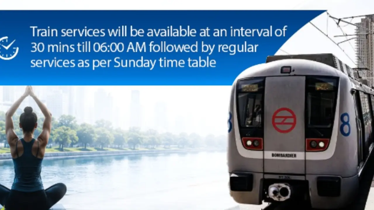 Good News For Delhi Metro Commuters: Services To Commence Early On Sunday, Know Timings & Routes Delhi Metro Services To Commence From 4 am On Sunday For Yoga Day: DMRC