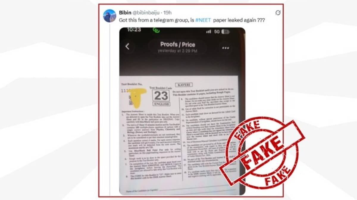 'Don't Share, or Rely On Unverified Exam-Related Content': PIB Debunks Viral Claims of Fresh NEET Paper Leak Ahead of Re-Exam
