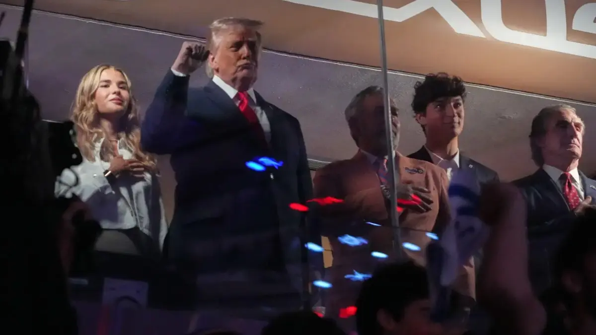 Donald Trump Booed By The Crowd During The Anthem Prior To Game 3 of The NBA Finals Donald Trump Booed By The Crowd During The Anthem Prior To Game 3 of The NBA Finals