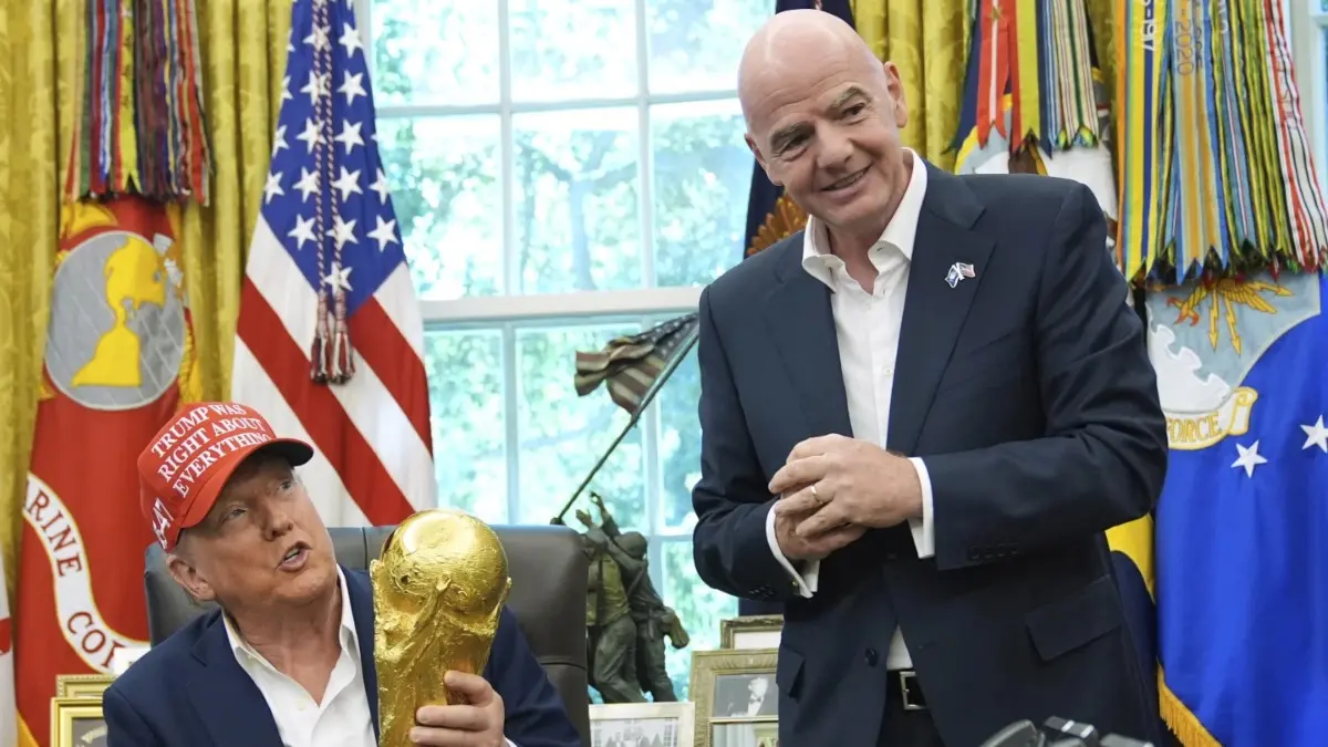 FIFA Likely To Break Protocol For Donald Trump, USA President To Present World Cup Trophy To Winners: Report Donald Trump with FIF chief Gianni Infantino