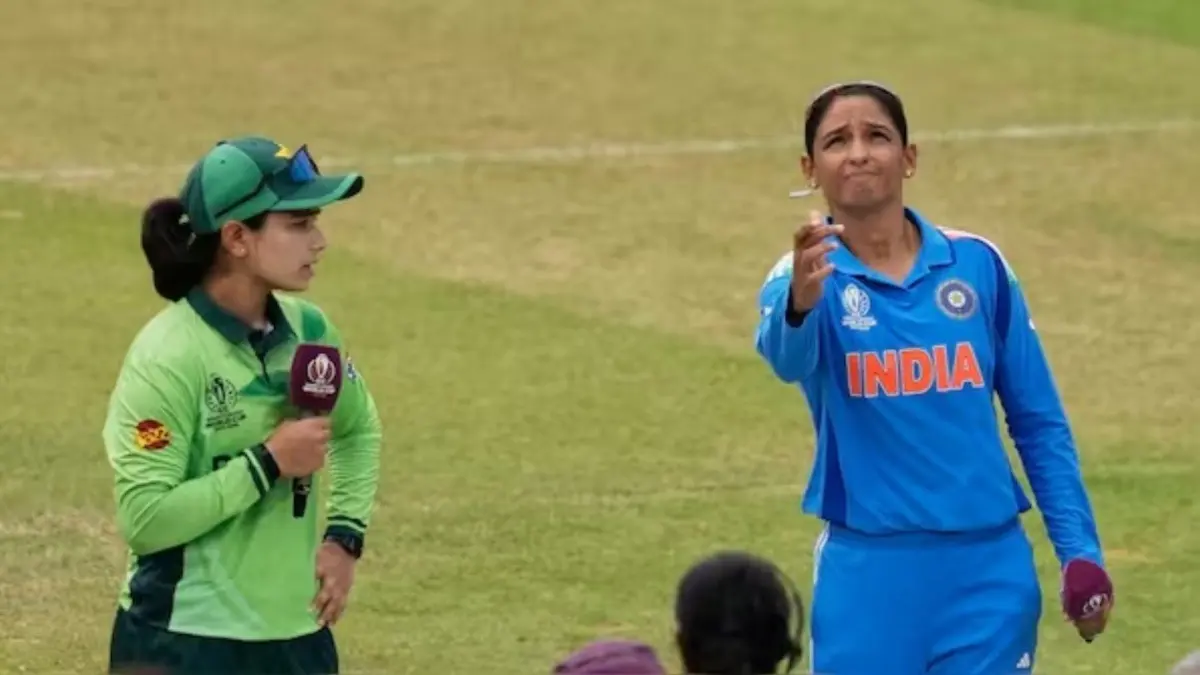 India Skipper Harmanpreet Kaur Refuses Handshake With Pakistan Captain Fatima Sana In Women's T20 World Cup 2026 Clash Fatima Sana and Harmanpreet Kaur during IND vs PAK clash Women's World Cup 2025